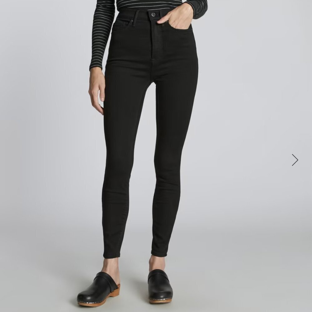 NWT Everlane the high rise skinny jean in black size 26 regular